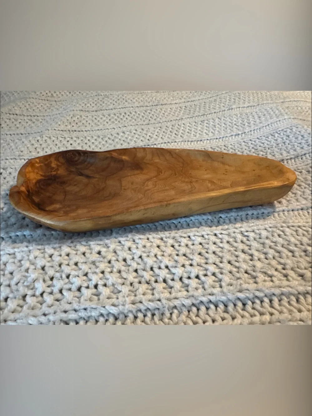 Hand-Carved Natural Brown Faux Wood Serving Board - Target